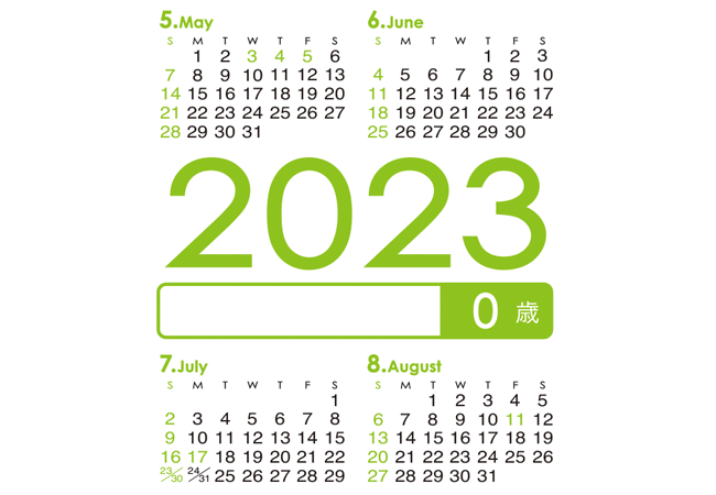 生まれ年から始まる100年カレンダー 100年カレンダーの使い方